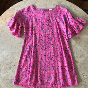 Gap dress - pink with hearts - small